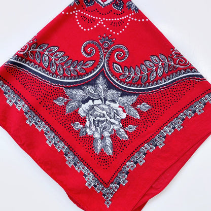 western rose red bandana