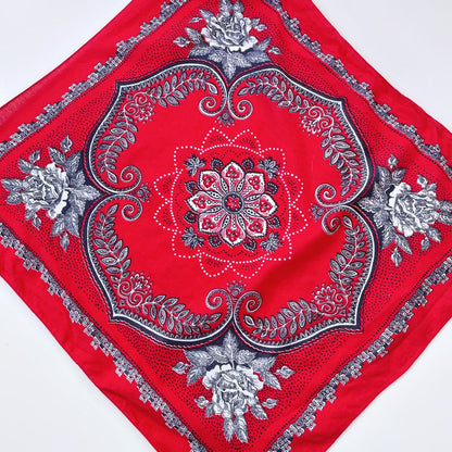 western rose red bandana