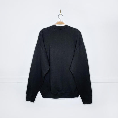 vintage made in usa happy holidays embroidered crew