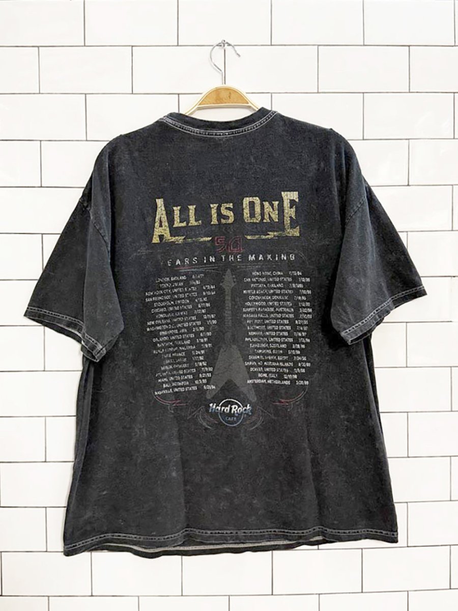 hard rock cafe acid wash faded graphic tee - good market thrift store