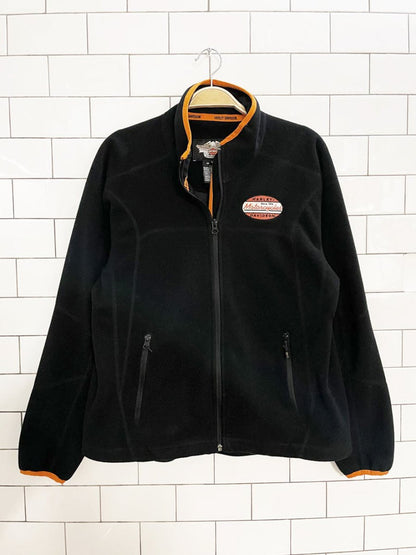 harley davidson motorcycles fleece soft shell full zip jacket - good market thrift store