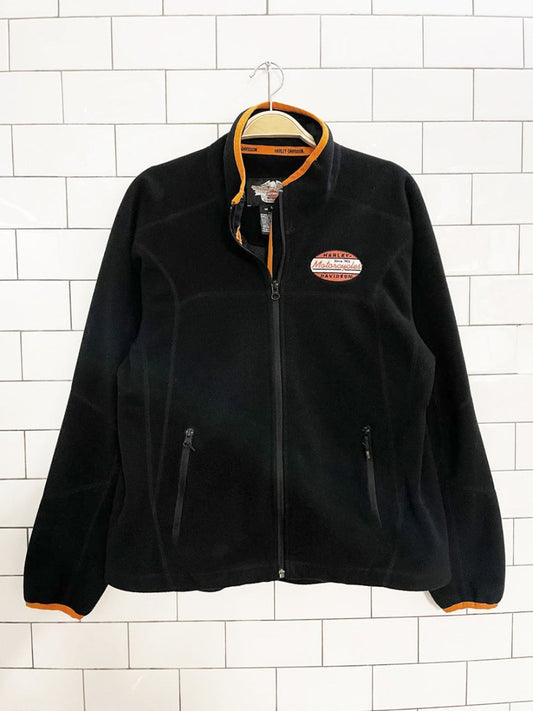 harley davidson motorcycles fleece soft shell full zip jacket - good market thrift store