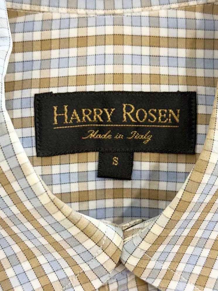 harry rosen check dress shirt | made in Italy - good market thrift store