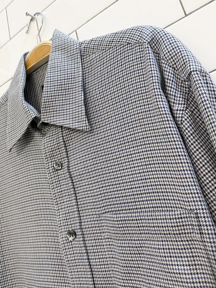 harry rosen houndstooth dress shirt | made in Italy - good market thrift store