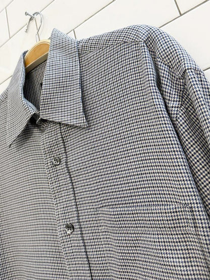harry rosen houndstooth dress shirt | made in Italy - good market thrift store