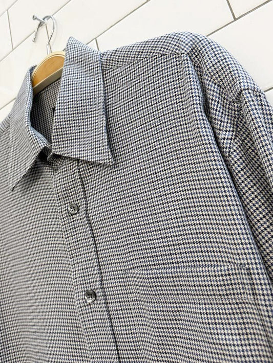 harry rosen houndstooth dress shirt | made in Italy - good market thrift store