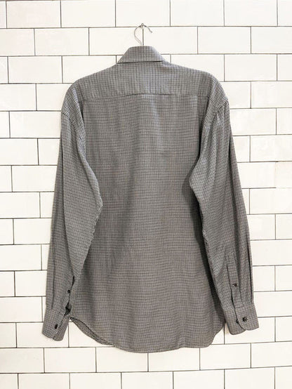 harry rosen houndstooth dress shirt | made in Italy - good market thrift store