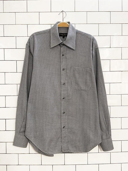 harry rosen houndstooth dress shirt | made in Italy - good market thrift store