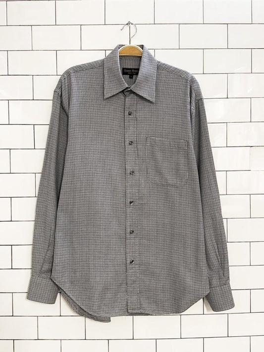 harry rosen houndstooth dress shirt | made in Italy - good market thrift store