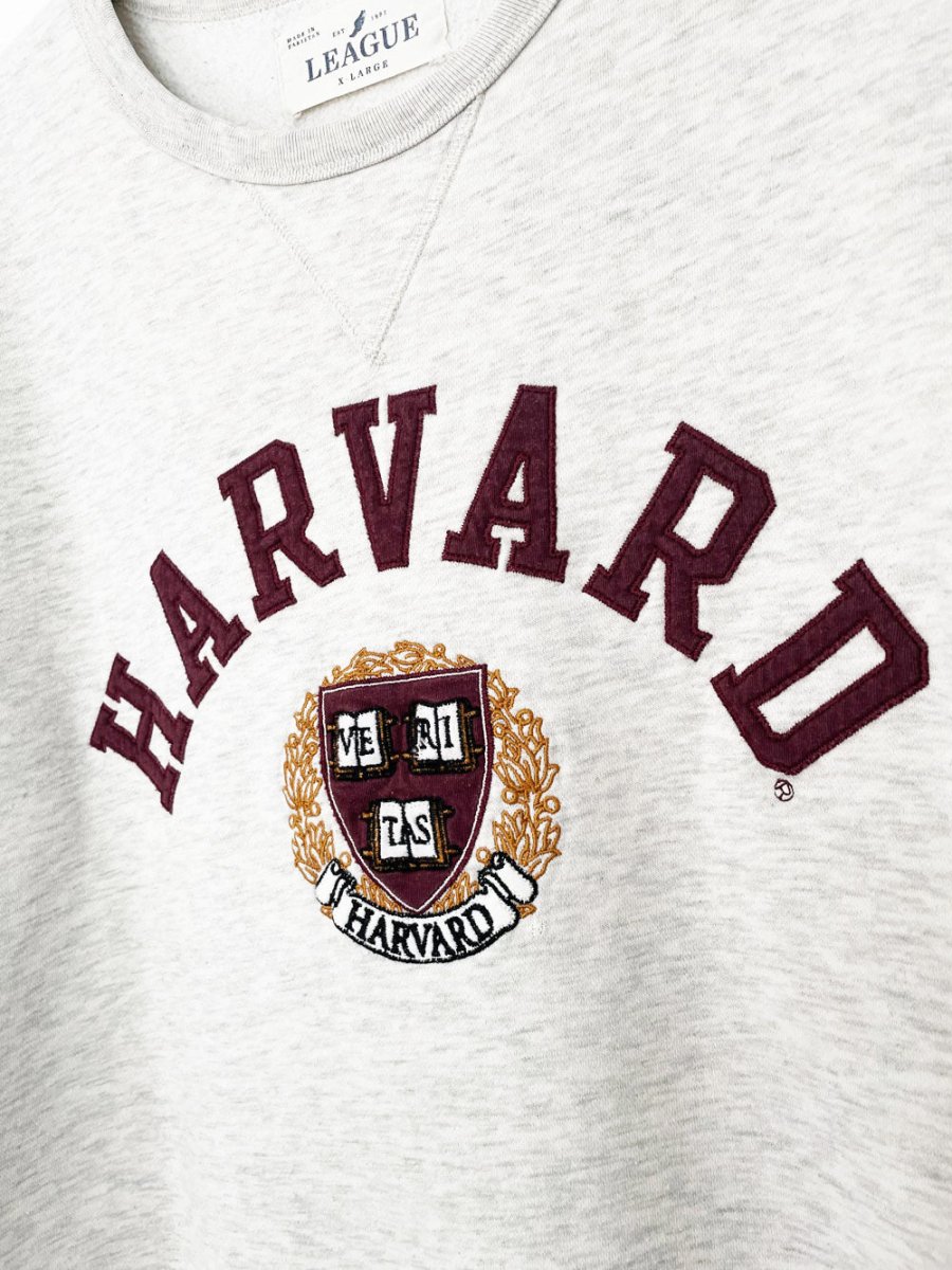 harvard embroidered spell out soft sweatshirt | league | rework - good market thrift store