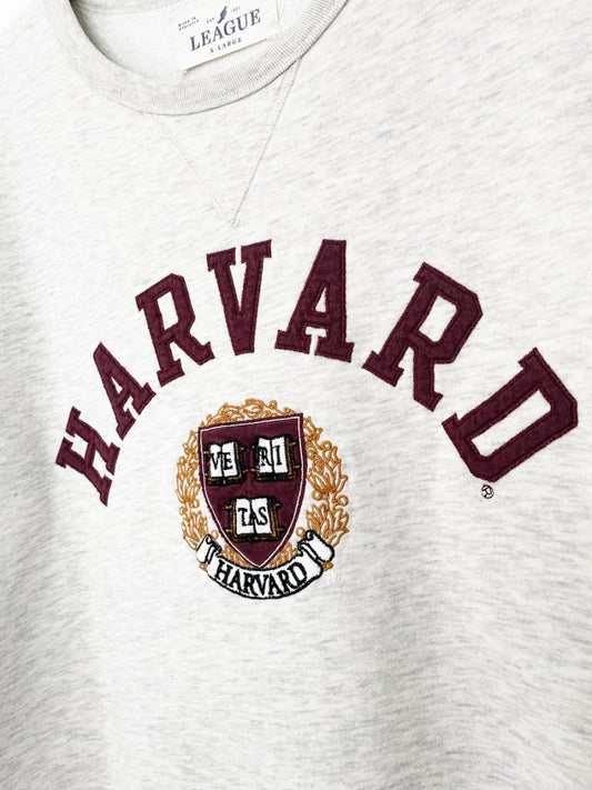 harvard embroidered spell out soft sweatshirt | league | rework - good market thrift store