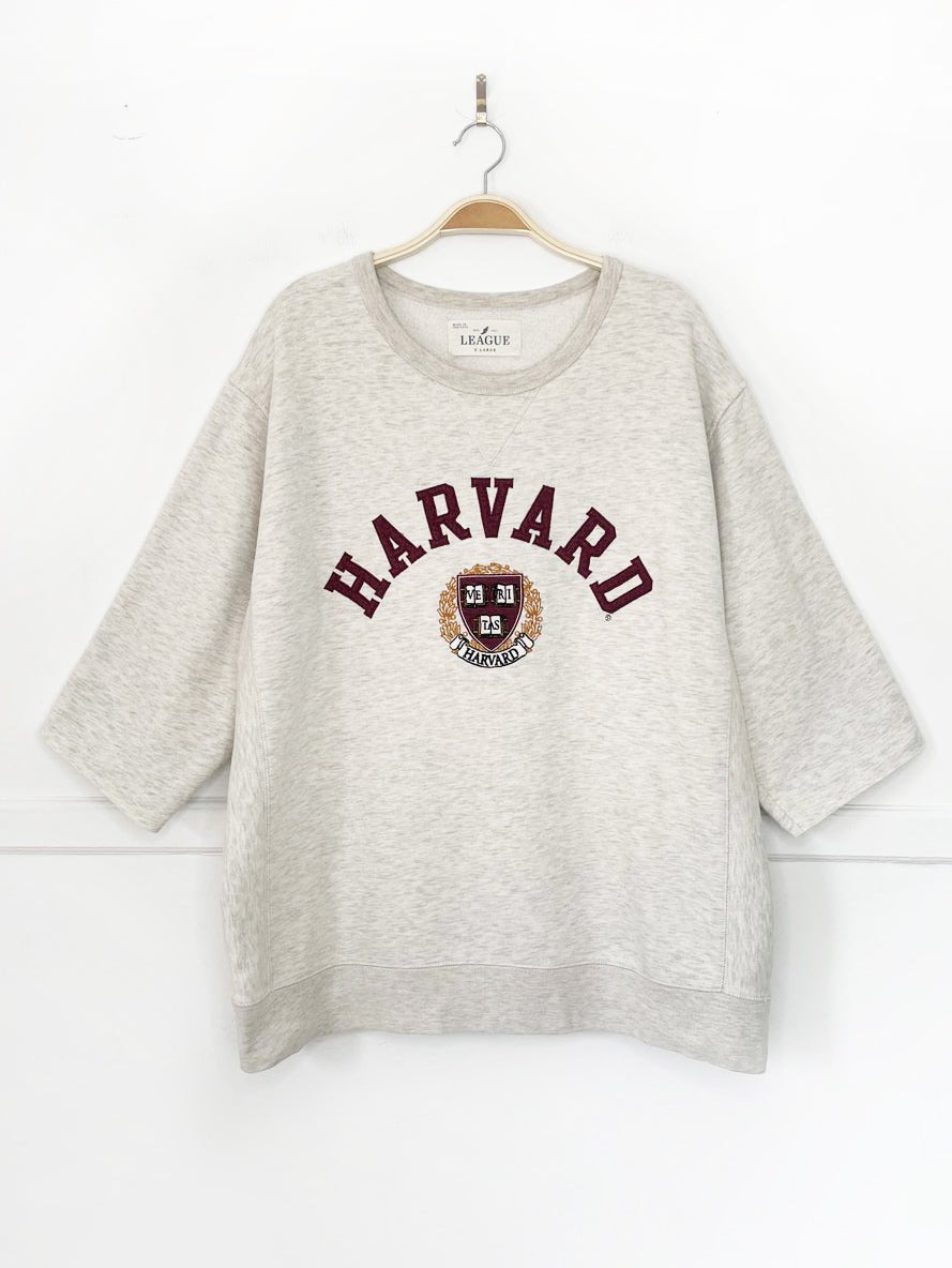 harvard embroidered spell out soft sweatshirt | league | rework - good market thrift store
