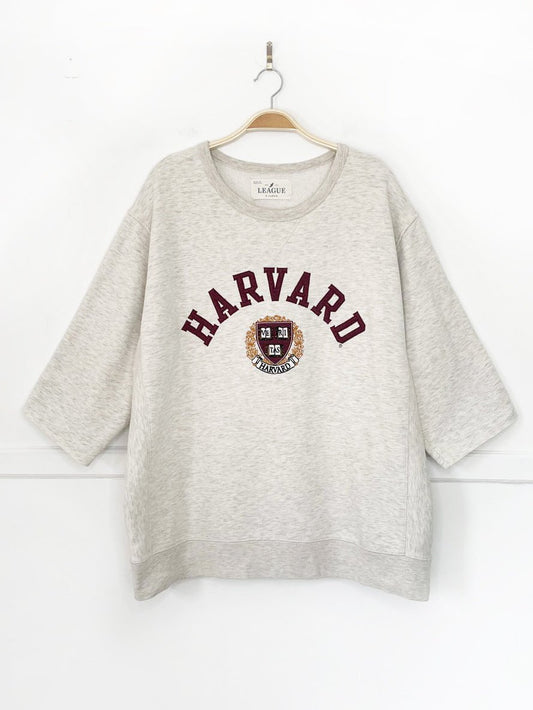 harvard embroidered spell out soft sweatshirt | league | rework - good market thrift store