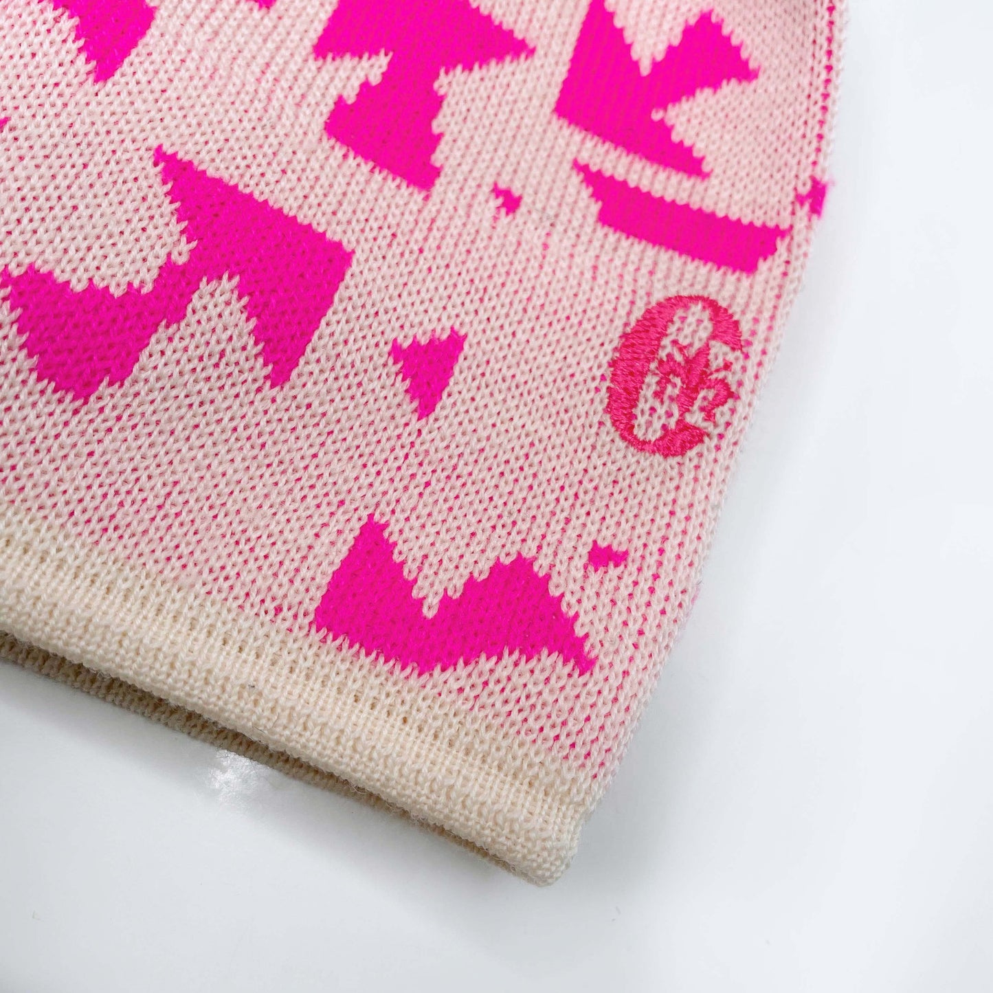 vintage conte of florence pink pom ski toque - one size