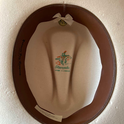 vintage 60s HBC felted wool 'stampede' cowboy hat - size 6 5/8