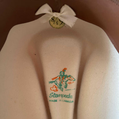 vintage 60s HBC felted wool 'stampede' cowboy hat - size 6 5/8