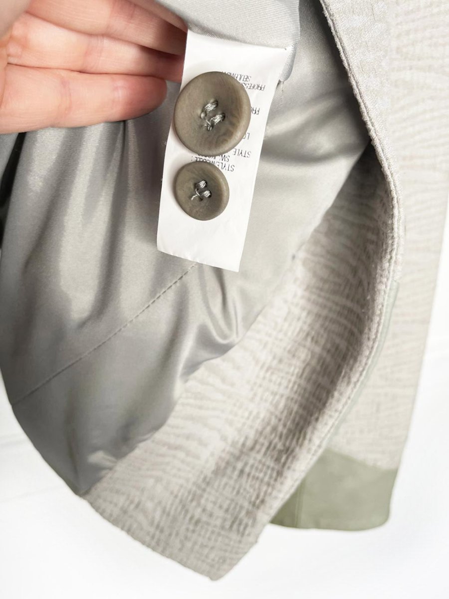 helmut lang lamb leather strong shoulder blazer | made in USA - good market thrift store