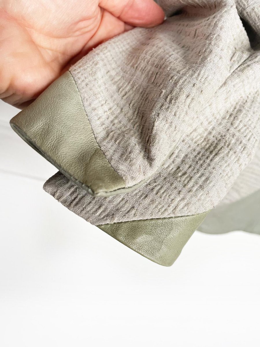 helmut lang lamb leather strong shoulder blazer | made in USA - good market thrift store