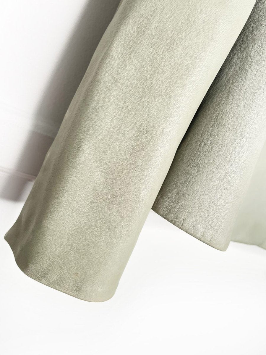 helmut lang lamb leather strong shoulder blazer | made in USA - good market thrift store