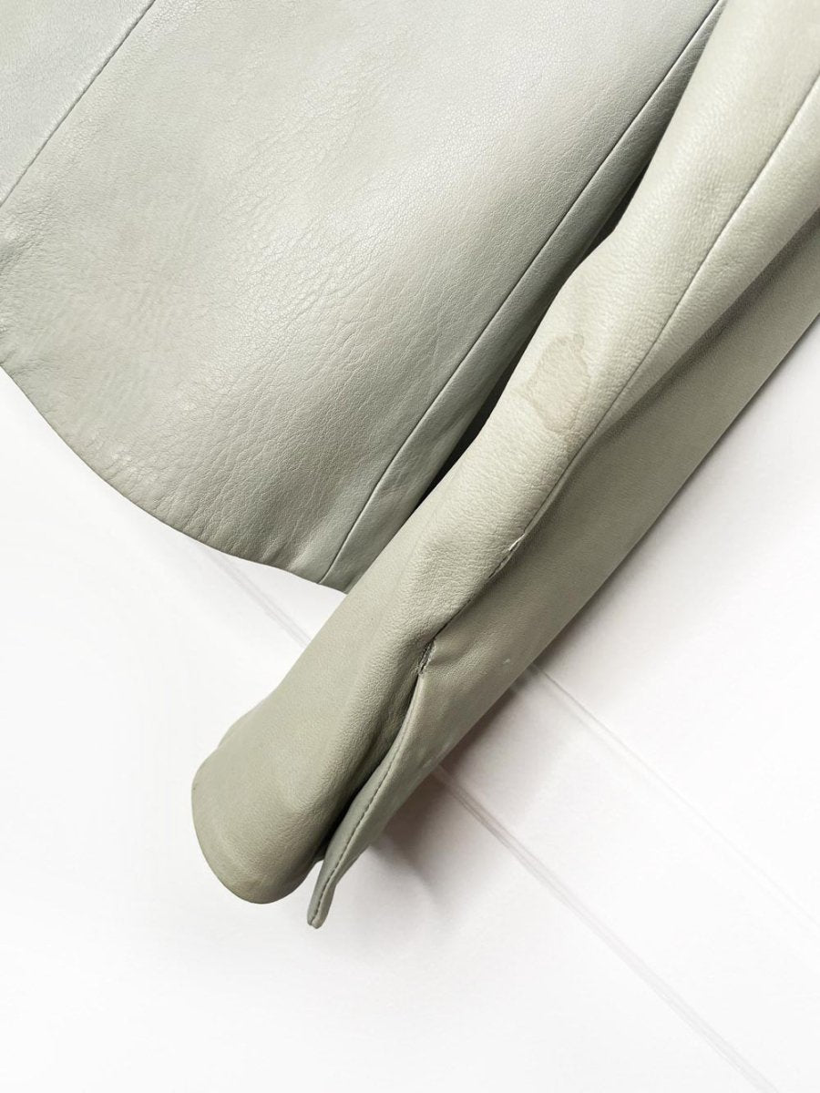 helmut lang lamb leather strong shoulder blazer | made in USA - good market thrift store