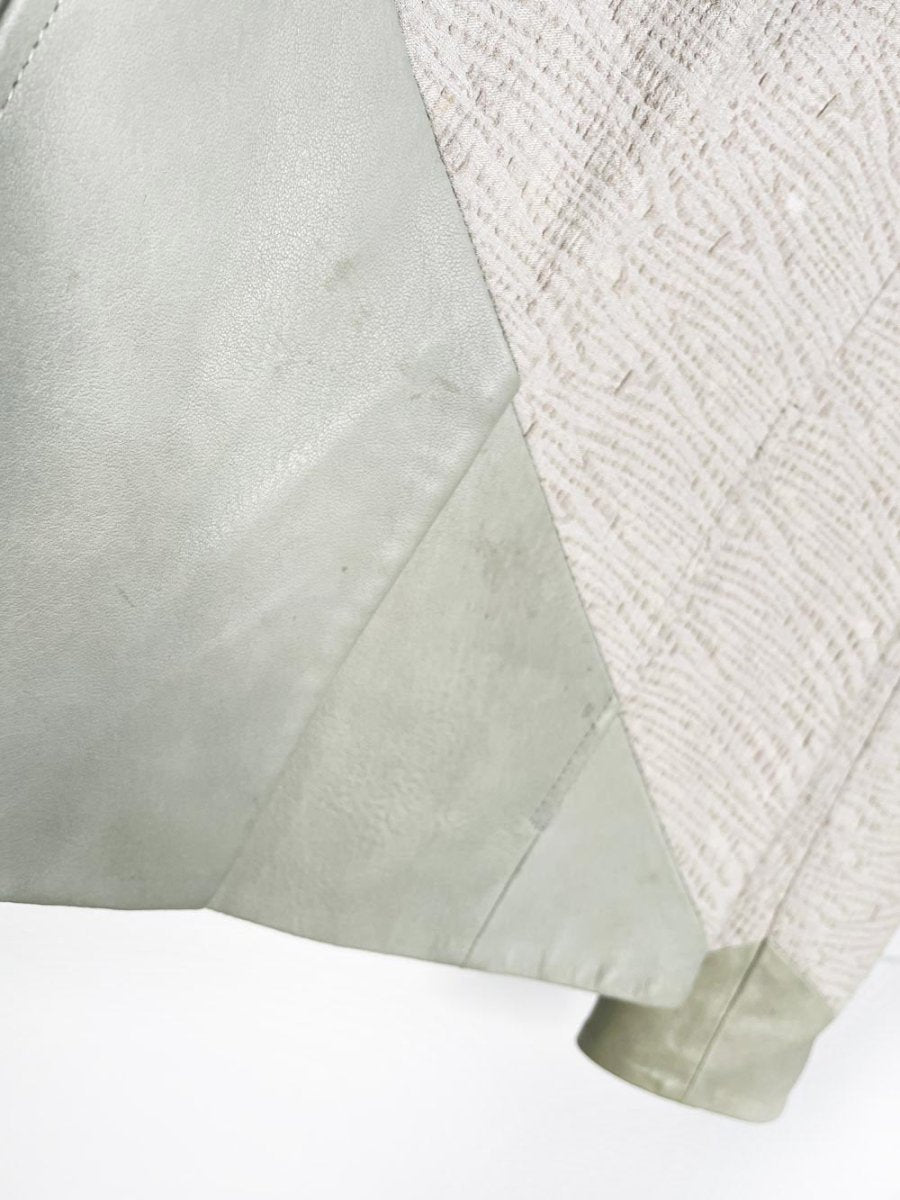 helmut lang lamb leather strong shoulder blazer | made in USA - good market thrift store