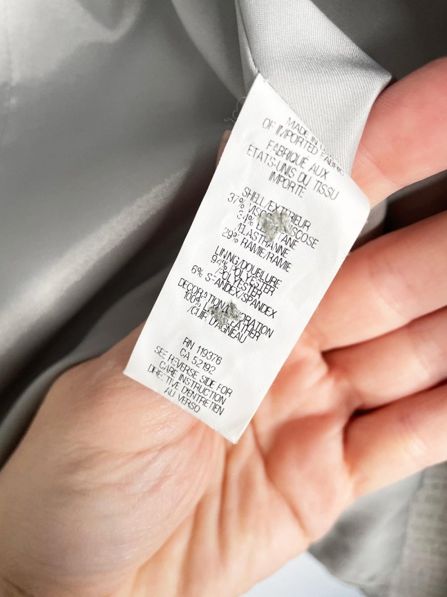 helmut lang lamb leather strong shoulder blazer | made in USA - good market thrift store