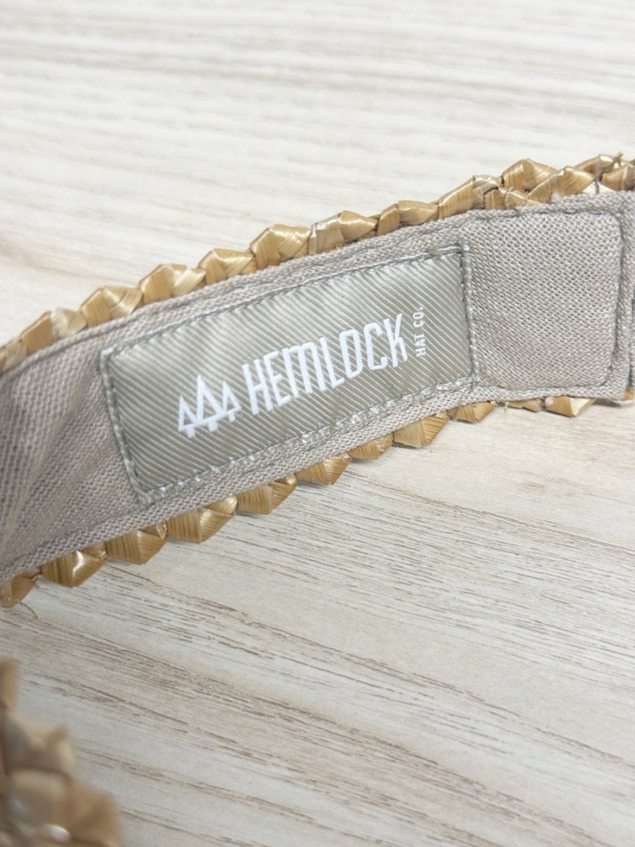 hemlock hat co. capri straw sun visor | linen lining - good market thrift store