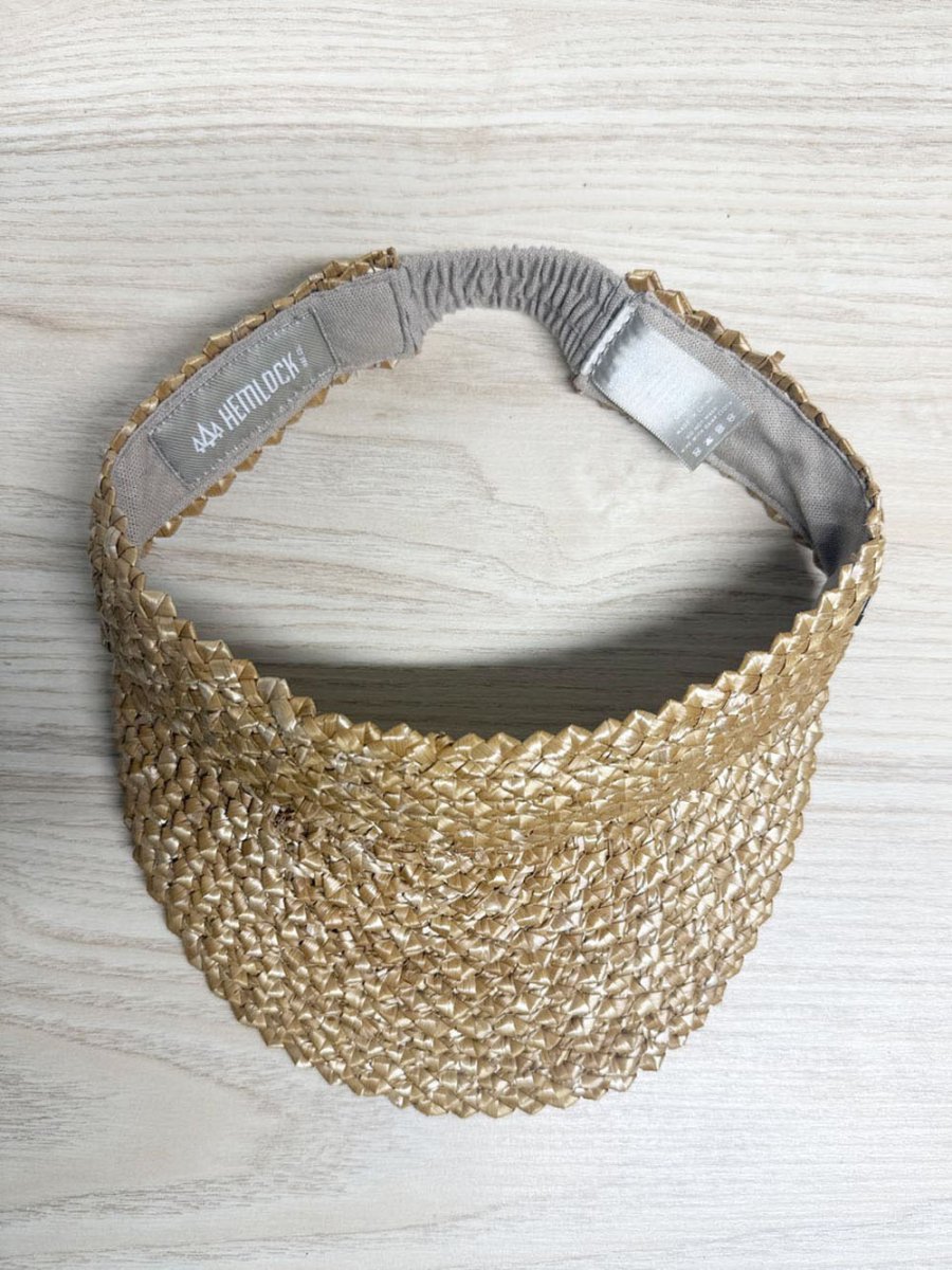 hemlock hat co. capri straw sun visor | linen lining - good market thrift store