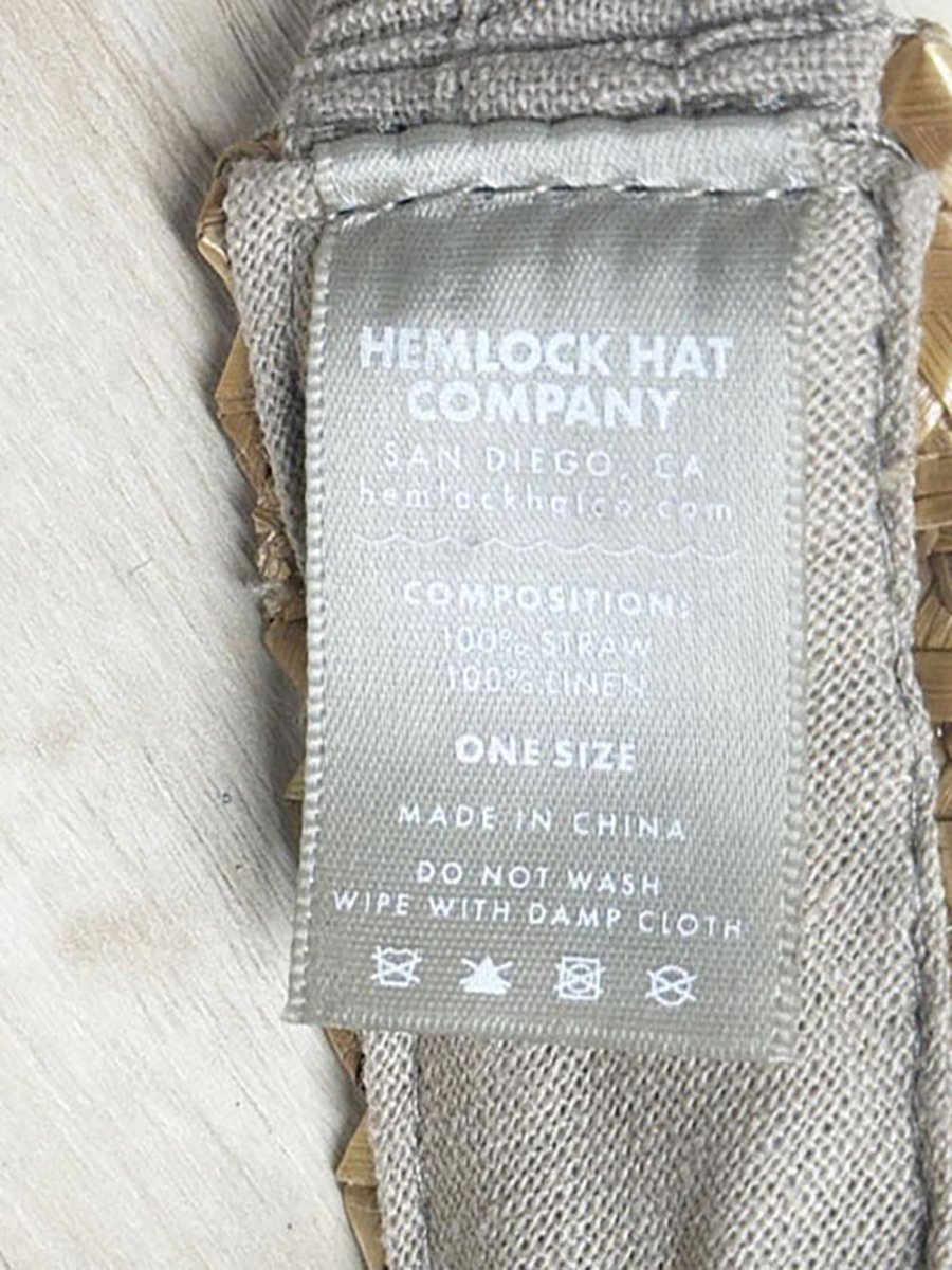 hemlock hat co. capri straw sun visor | linen lining - good market thrift store