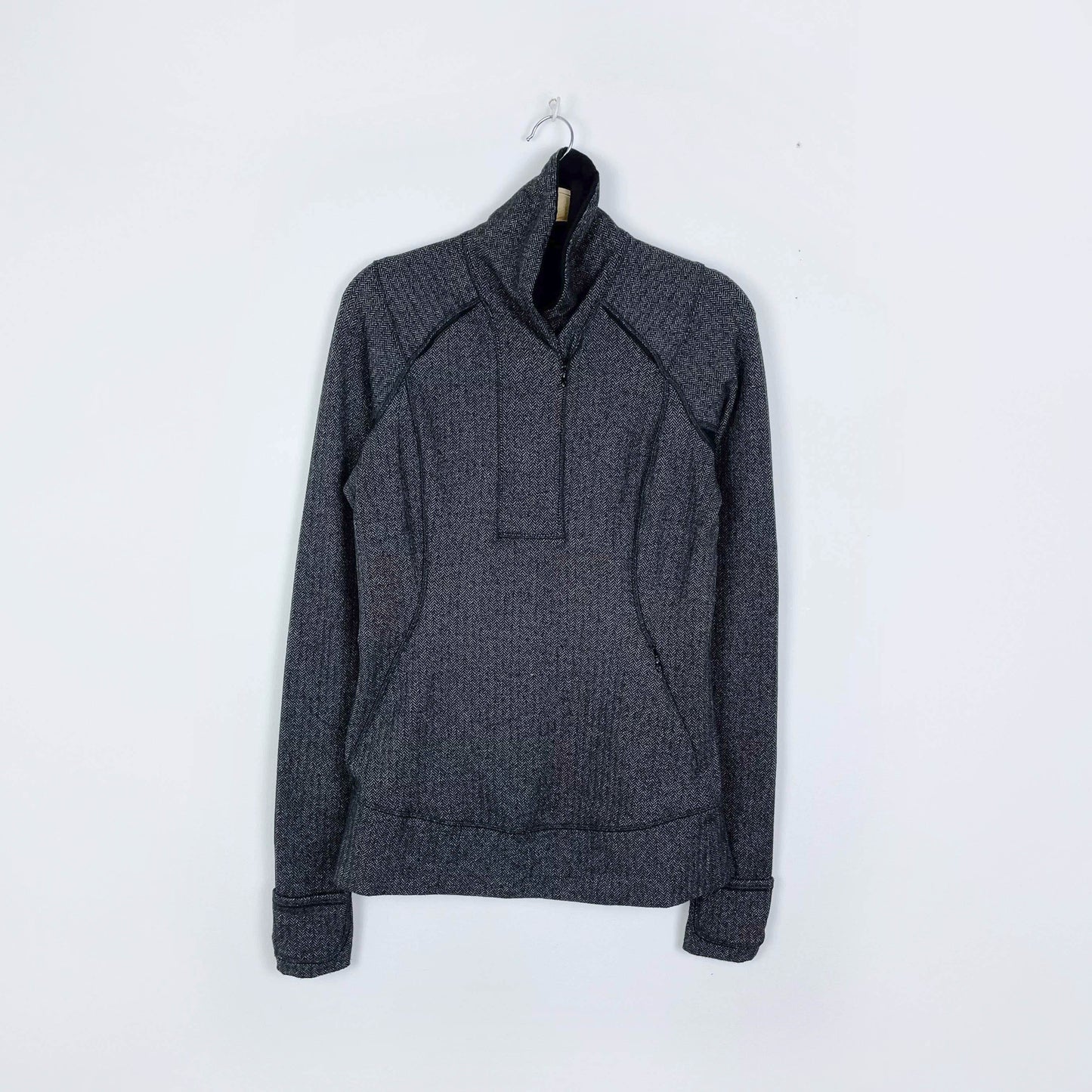 lululemon think fast pullover nulu herringbone - size 8