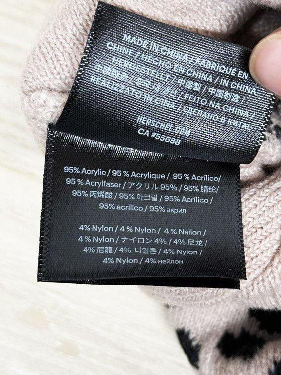 herschel animal print knit toque - good market thrift store