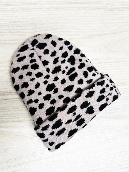 herschel animal print knit toque - good market thrift store