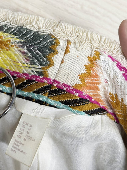 h&m boho embroidered belted wrap jacket - good market thrift store
