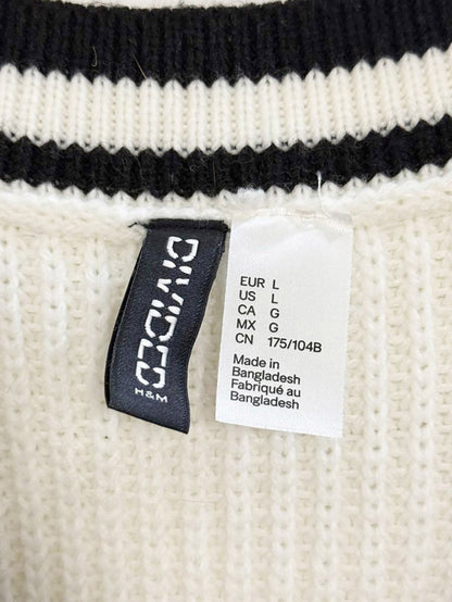 h&m cropped black stripe knit sweater vest - good market thrift store