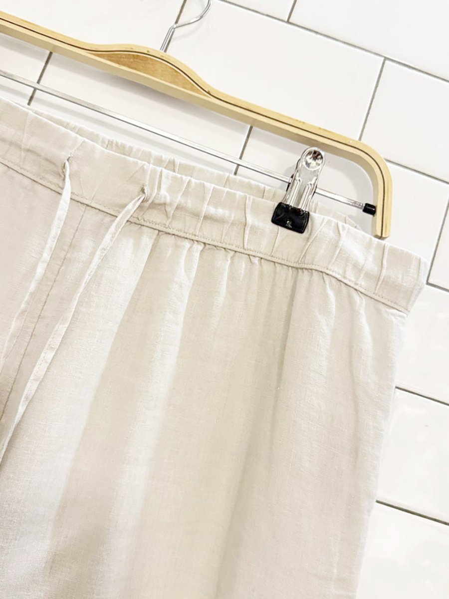 h&m home 100% linen drawstring pants - good market thrift store