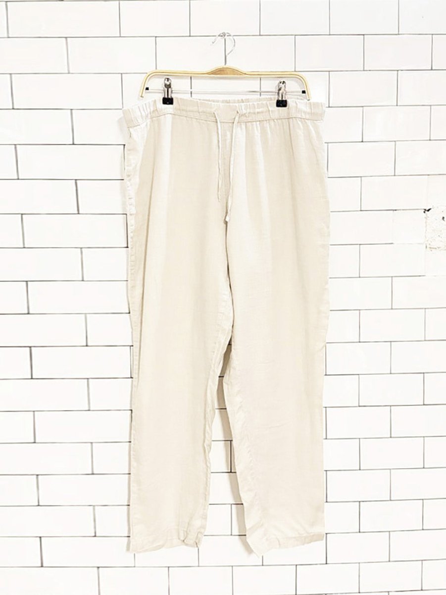 h&m home 100% linen drawstring pants - good market thrift store