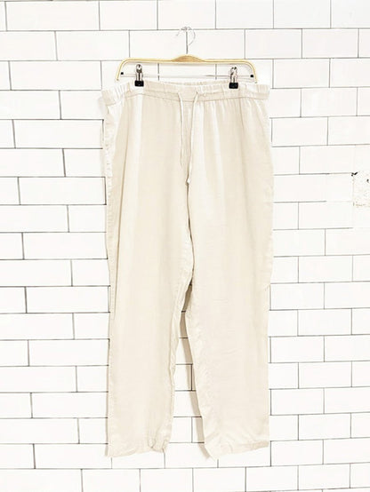 h&m home 100% linen drawstring pants - good market thrift store