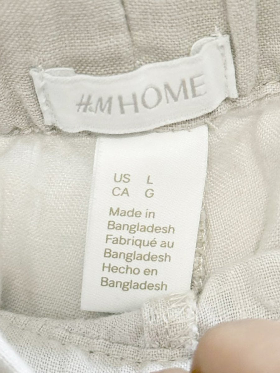 h&m home 100% linen drawstring pants - good market thrift store