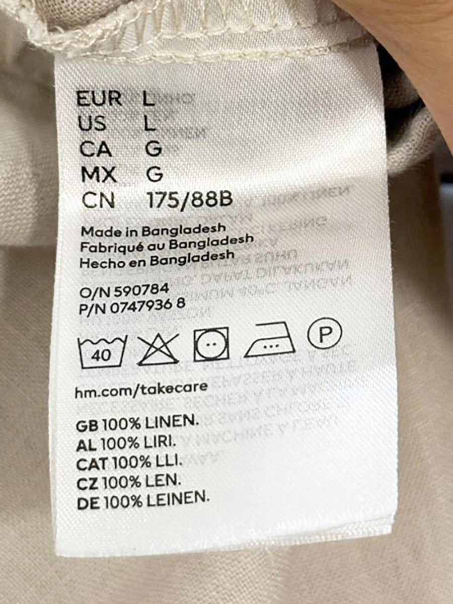 h&m home 100% linen drawstring pants - good market thrift store