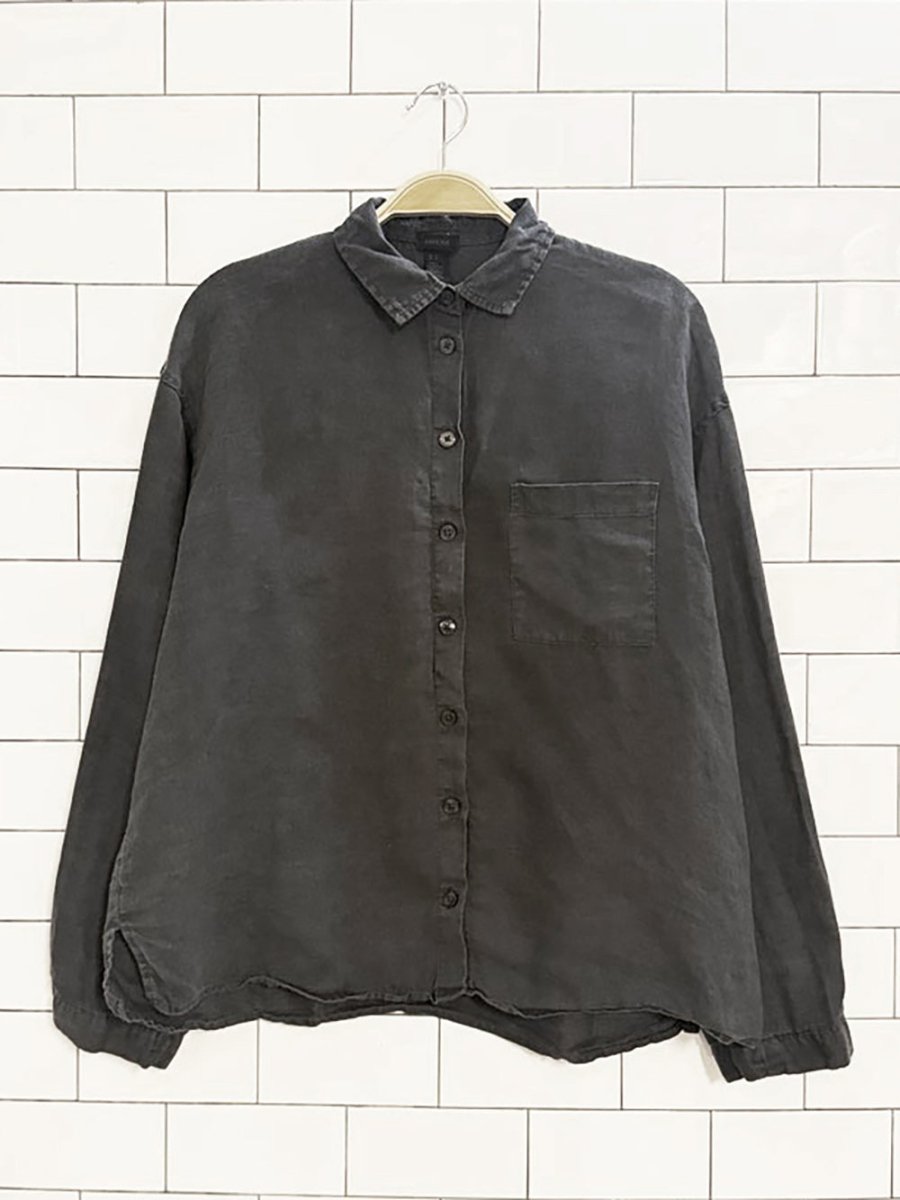 h&m home 100% linen oversized boxy shirt - good market thrift store