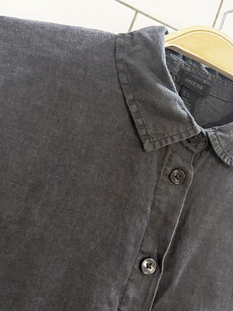 h&m home 100% linen oversized boxy shirt - good market thrift store