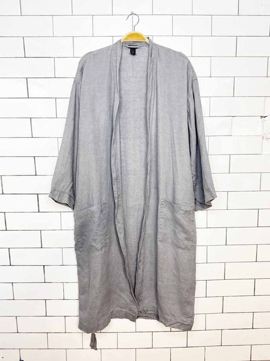 h&m home 100% stone washed linen robe - good market thrift store
