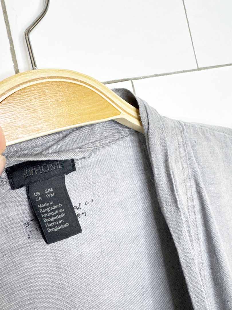 h&m home 100% stone washed linen robe - good market thrift store