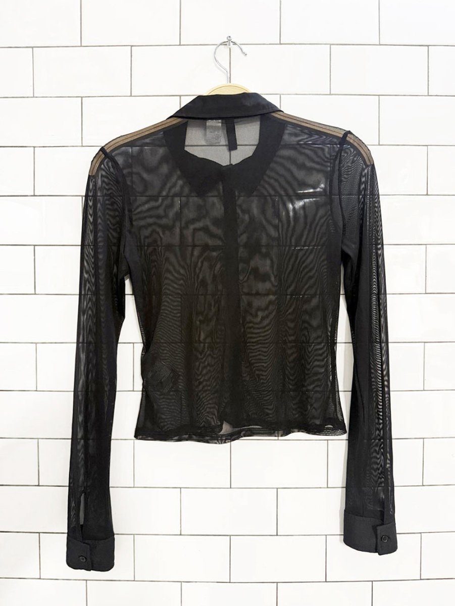 h&m mesh full button shirt - good market thrift store