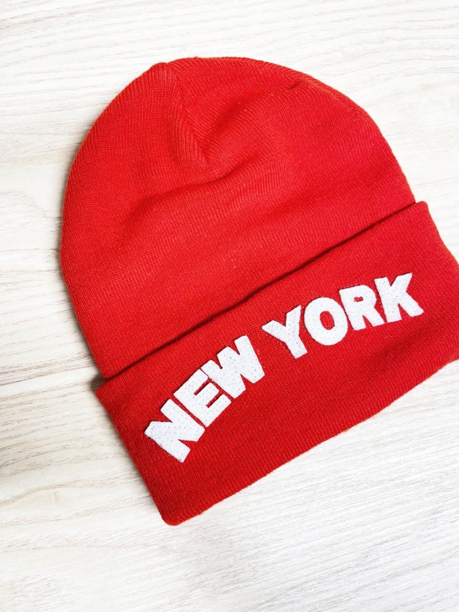 h&m new york spellout knit toque - good market thrift store