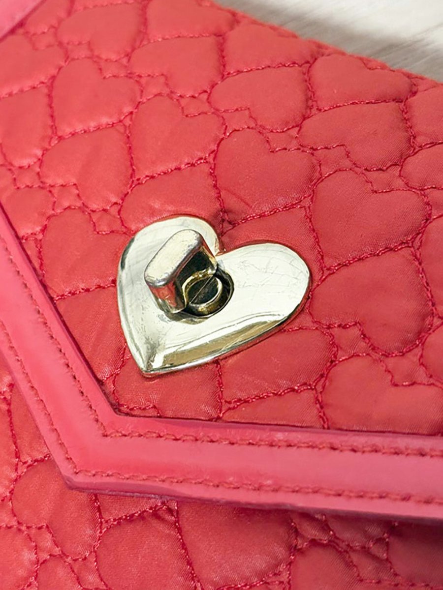 h&m quilted hearts mini shoulder bag - good market thrift store