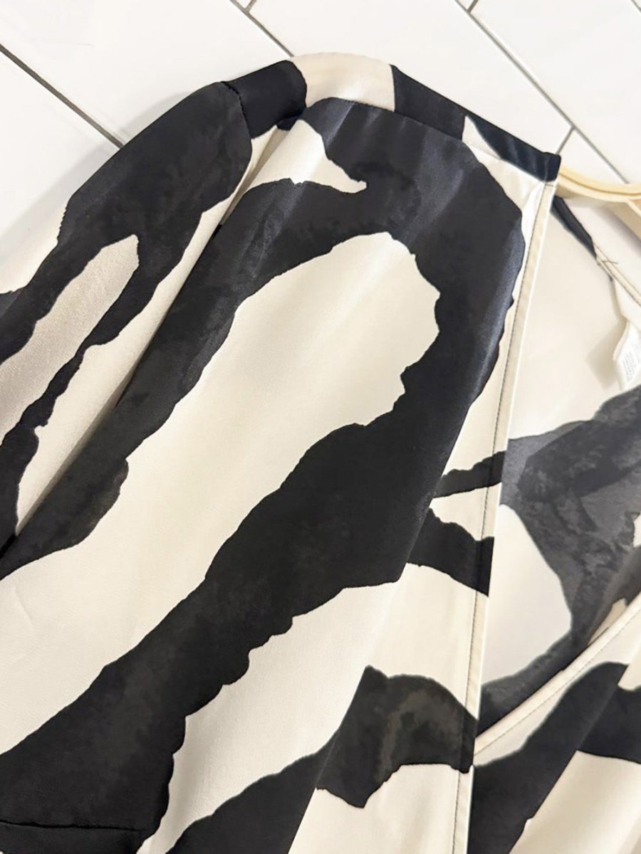 h&m satin kimono sleeve wrap dress - good market thrift store