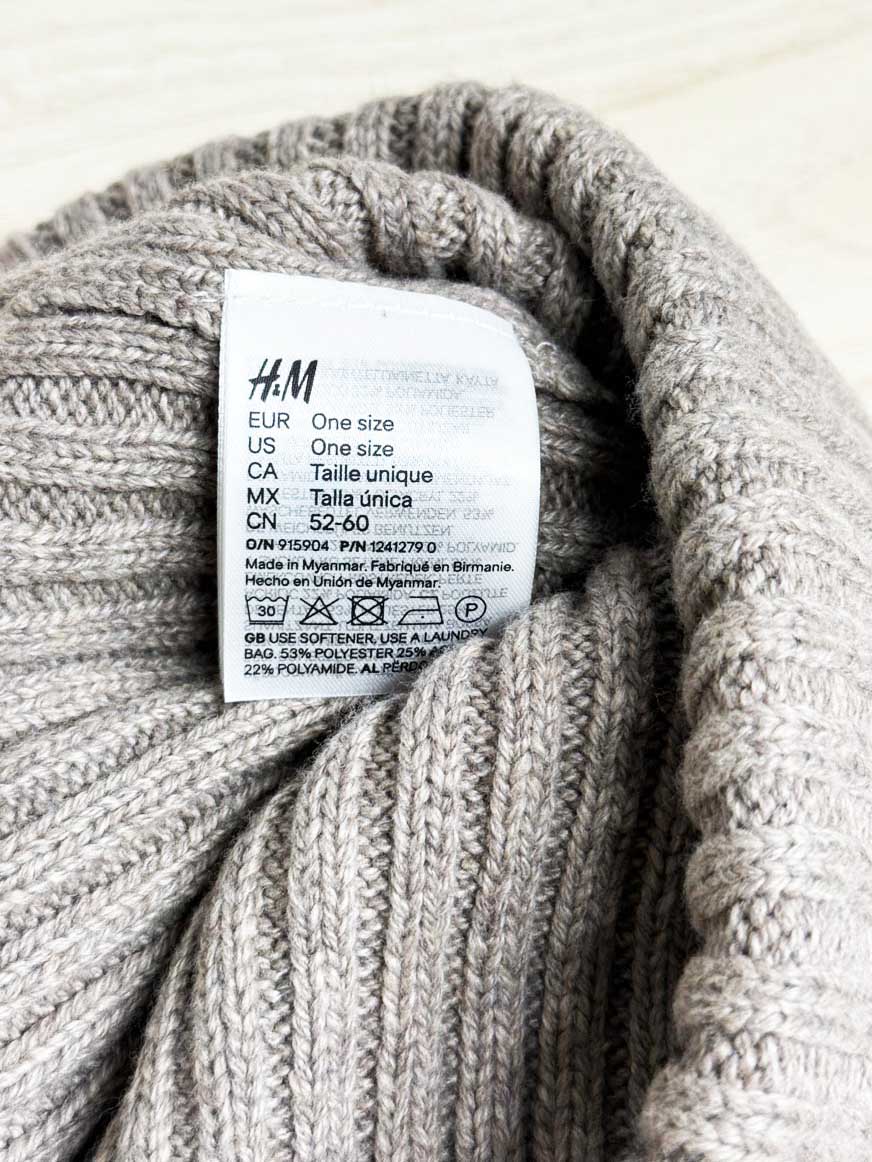 h&m soft ribbed knit toque - good market thrift store