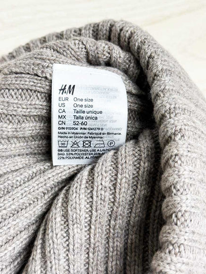h&m soft ribbed knit toque - good market thrift store