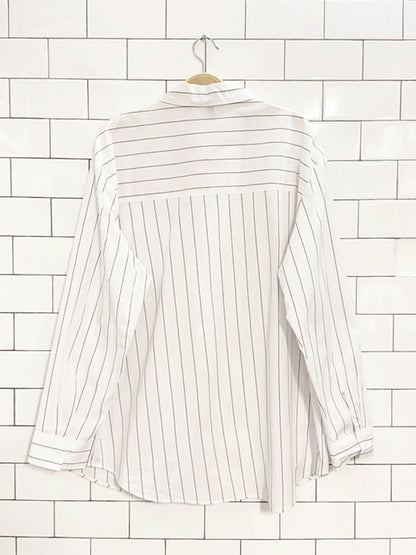 h&m striped full button menswear shirt - good market thrift store